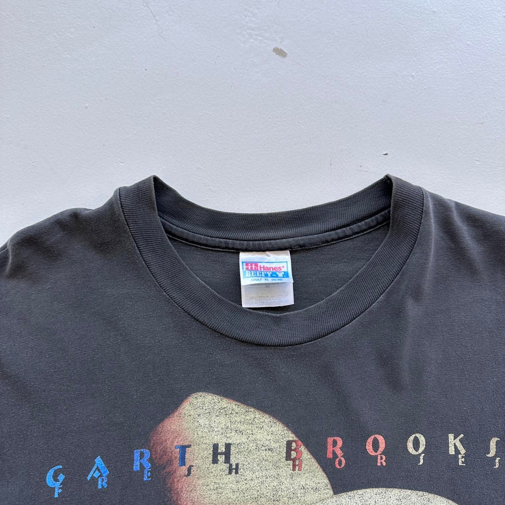 Garth Brooks Country Faded Black 90s Vintage T-shirt - XL