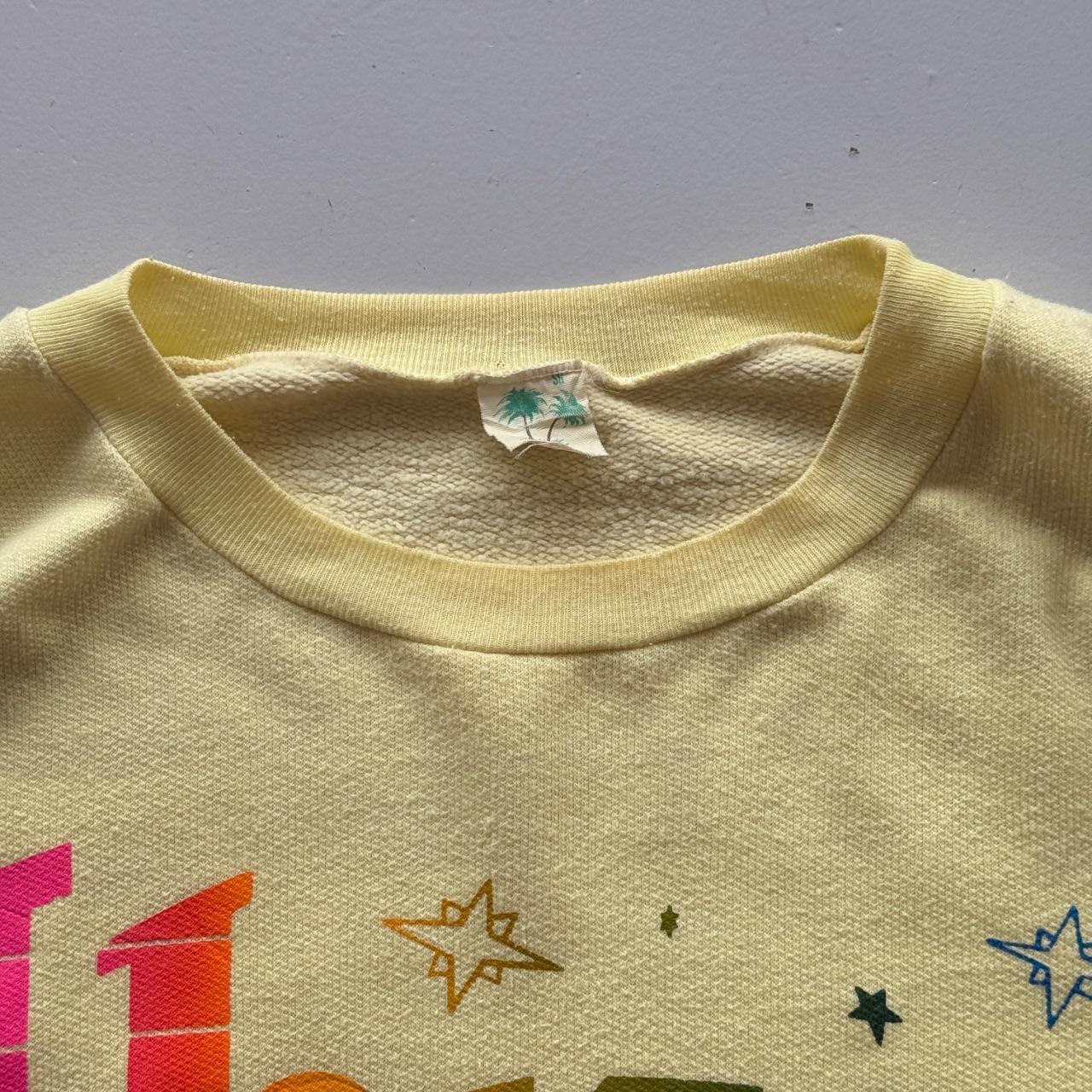 Faded Yellow Ibiza 'White Island' 90’s Vintage Graphic Sweatshirt - Small