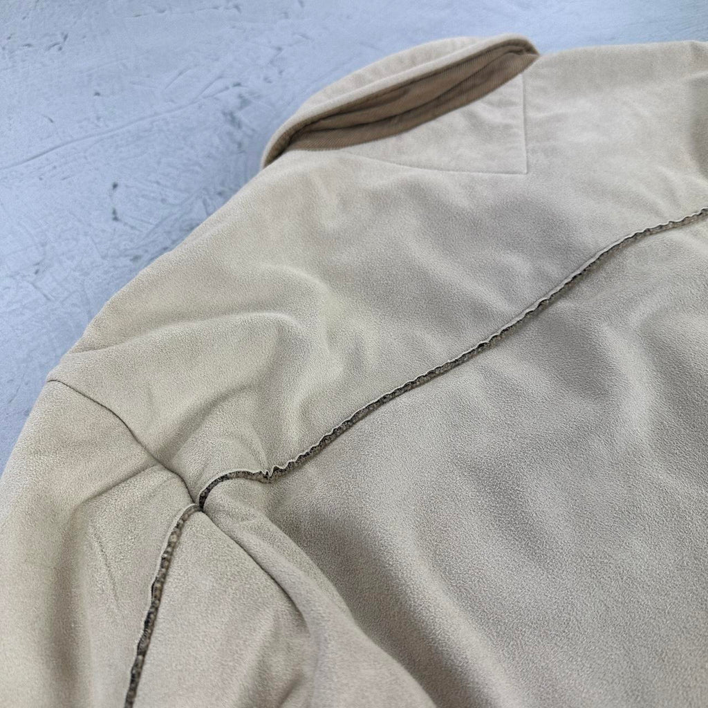 Tommy Hilfiger Suede and Sherpa Cream vintage Shirt - Large