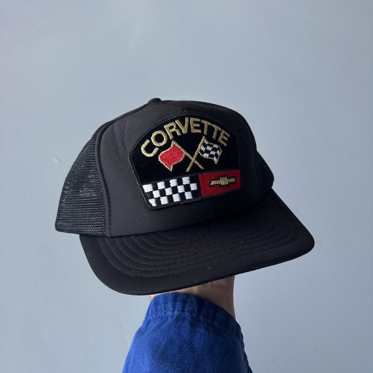 Black Corvette Vintage SnapBack Trucker Cap
