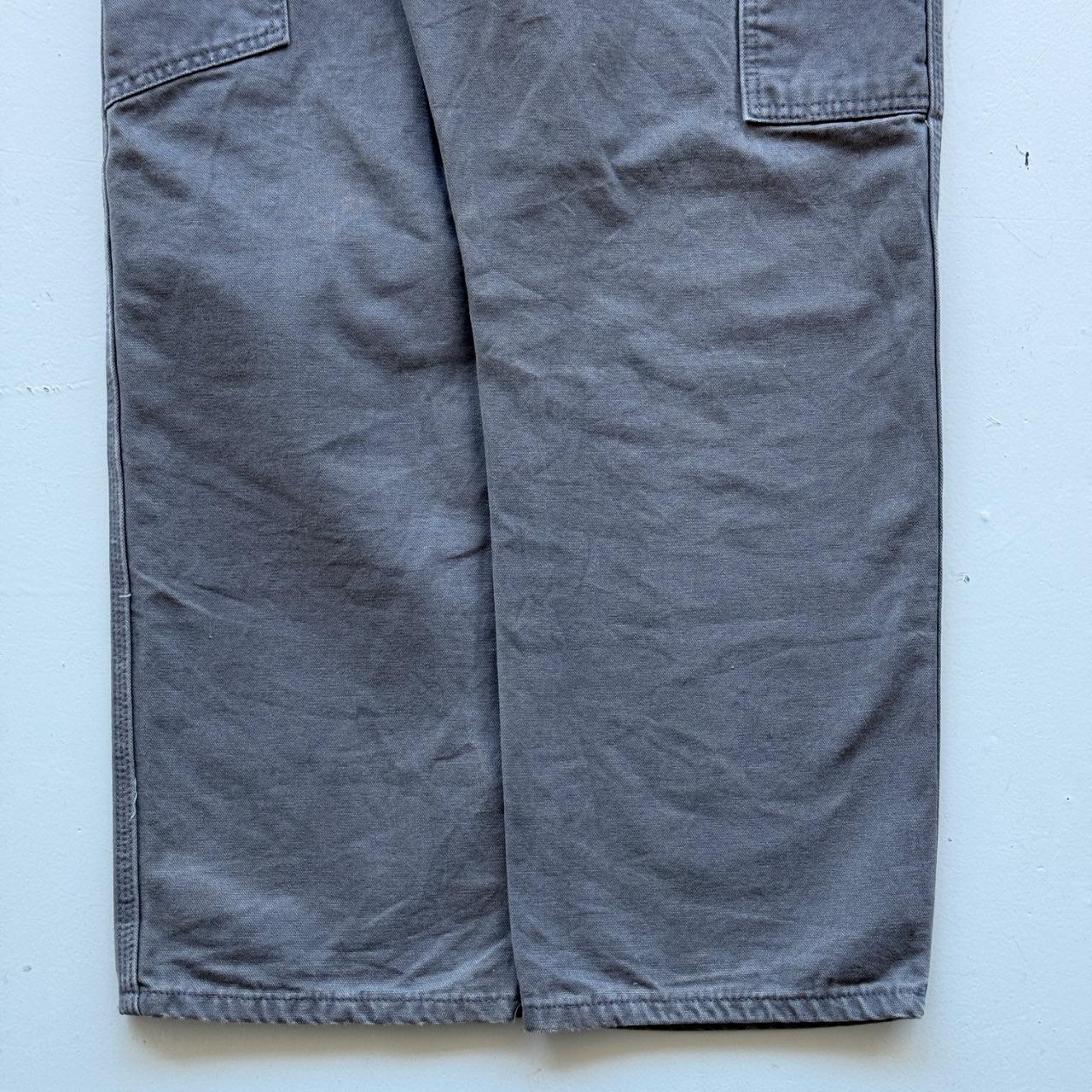 Grey Dickies Wide Leg 90's Vintage Carpenter Trousers - 36” x 29”