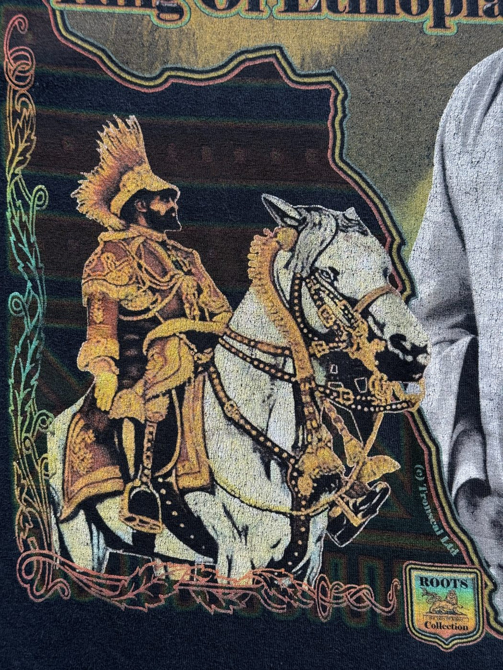 Gildan Haile Selassie I Rastafari 00's Vintage T-Shirt - XL
