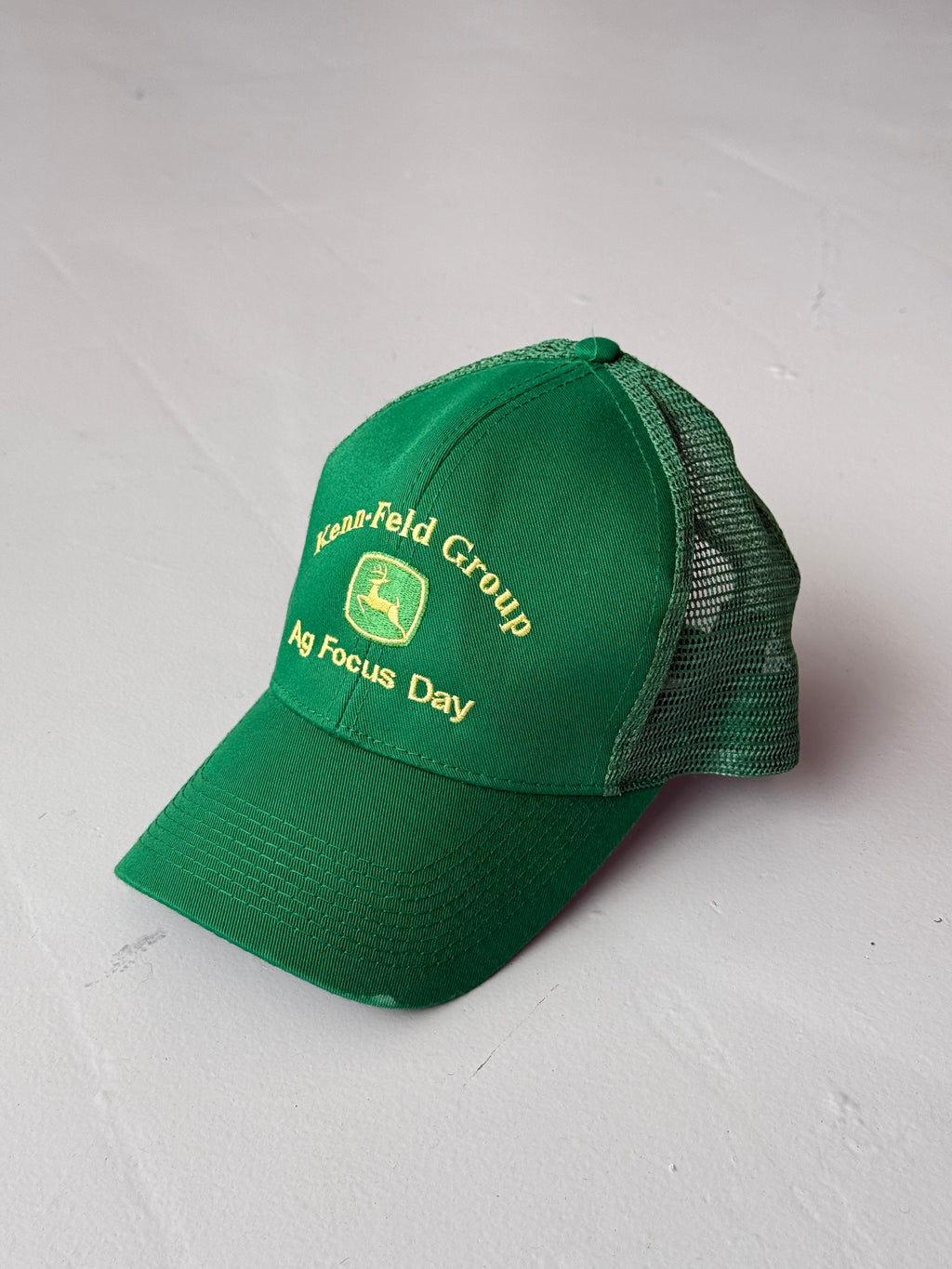 Green John Deer Vintage Canvas and Mesh SnapBack Trucker Cap