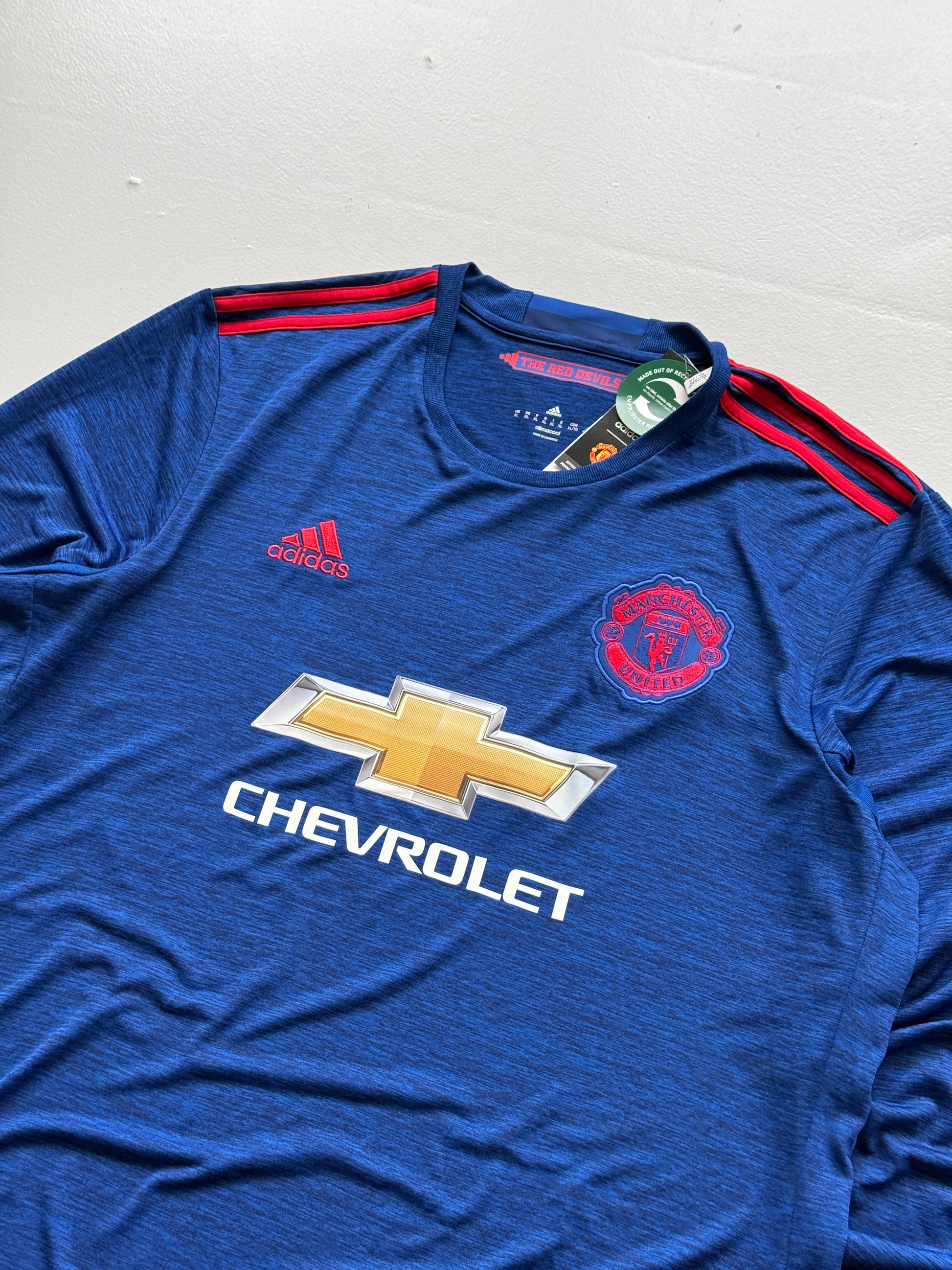 Adidas Manchester United Away 2016 Vintage Long Sleeve Football Shirt - XL