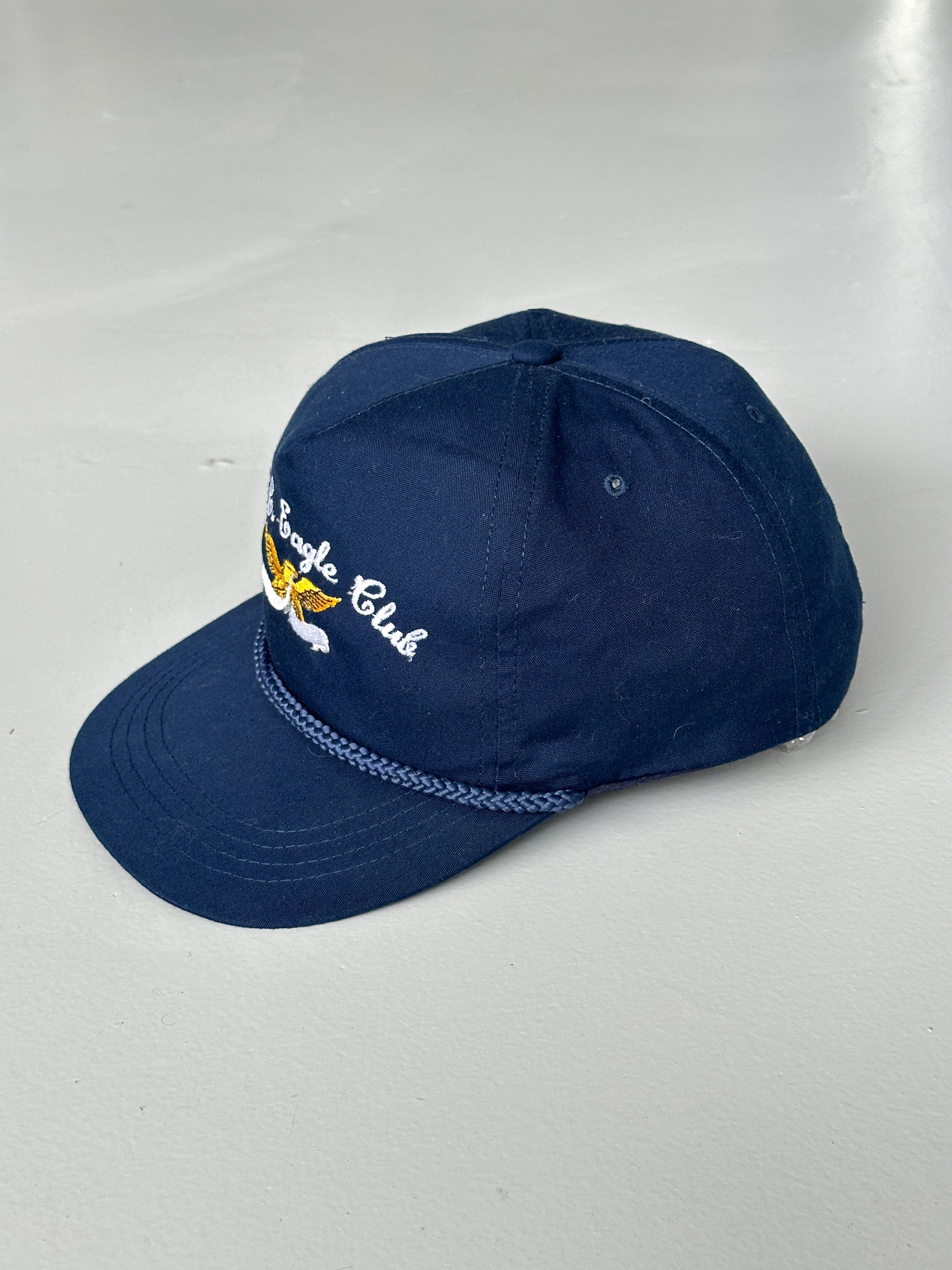 Navy L.C.C. Eagle Club 90's Vintage SnapBack Trucker Cap