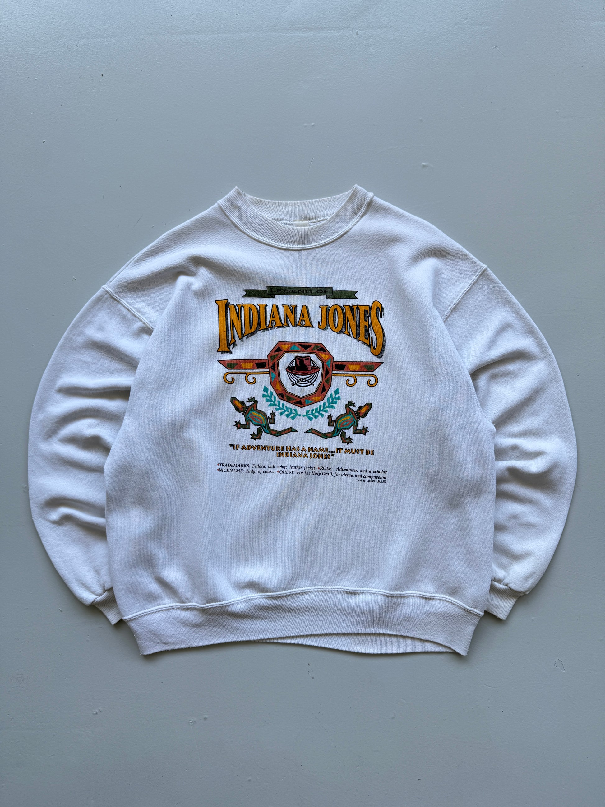 Indiana Jones Legend Of 90's Vintage Graphic Sweatshirt - Large
