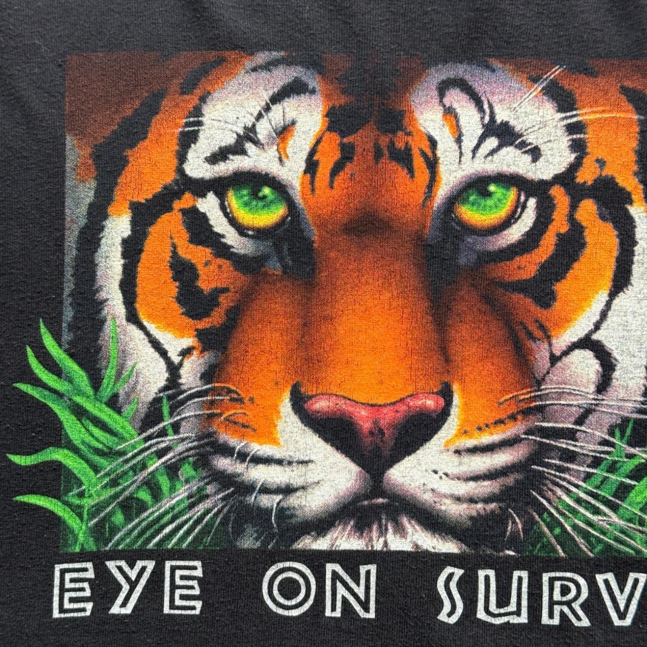 Black Tiger 90s Vintage Graphic Slogan T-shirt - XL