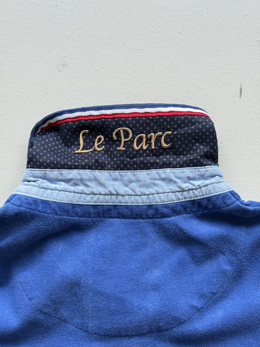 Blue France 00's Vintage Long Sleeve Polo Jersey - Medium