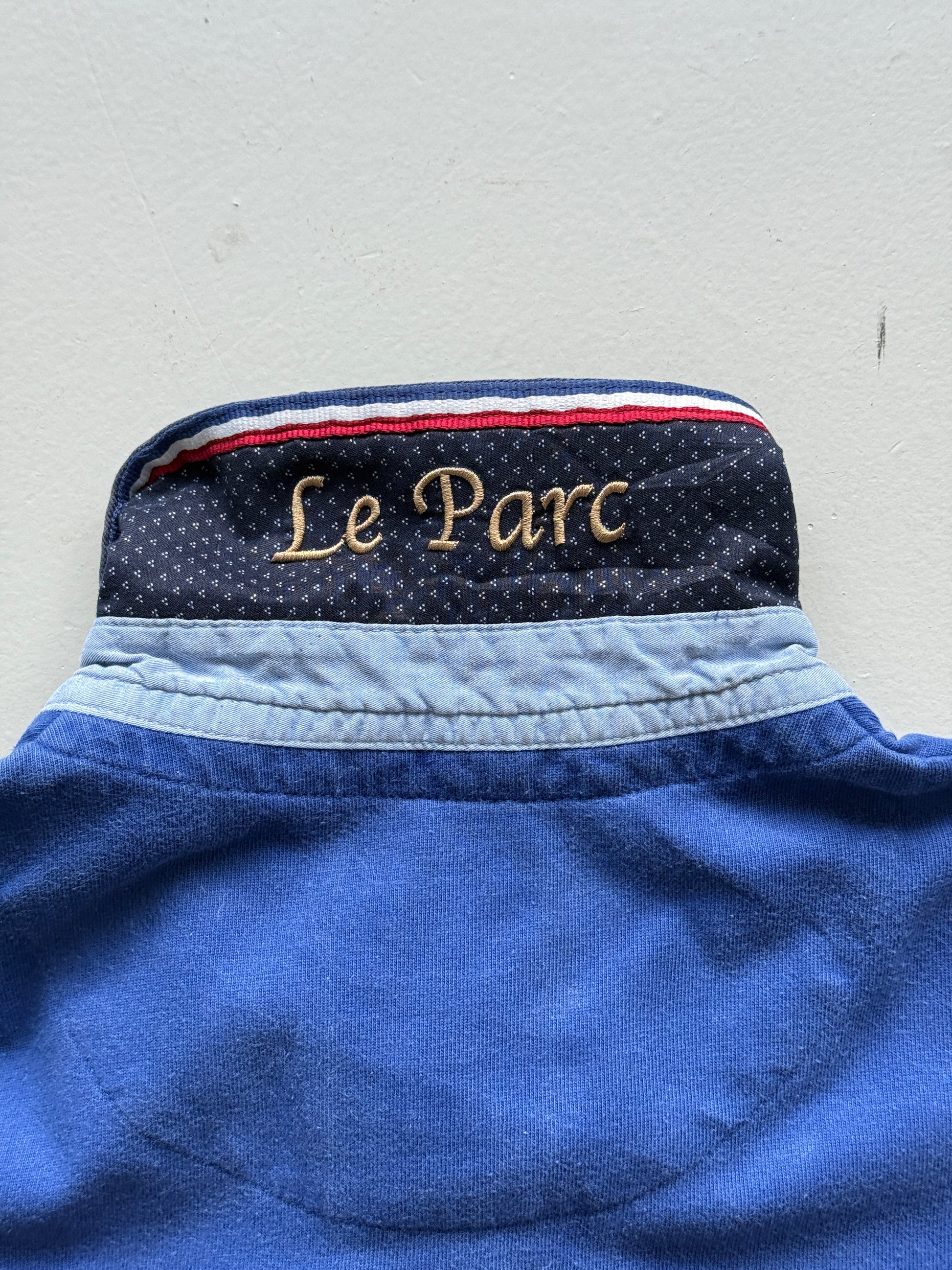 Blue France 00's Vintage Long Sleeve Polo Jersey - Medium