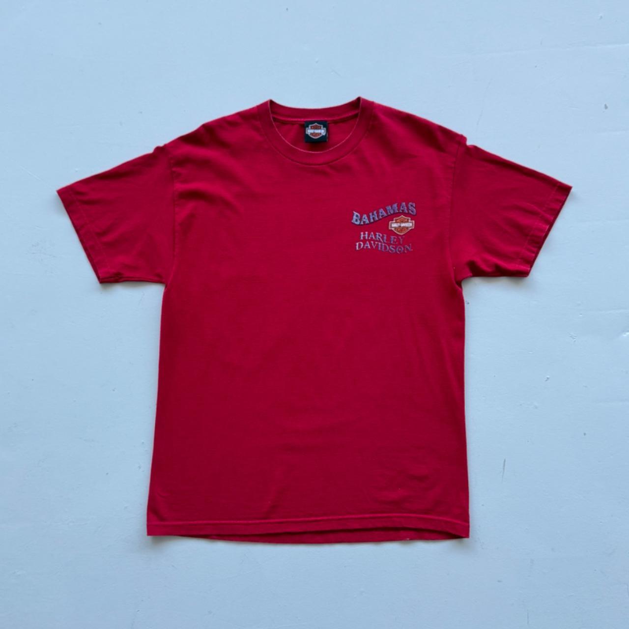 Red Harley Davidson 90s Vintage Graphic T-shirt - Large