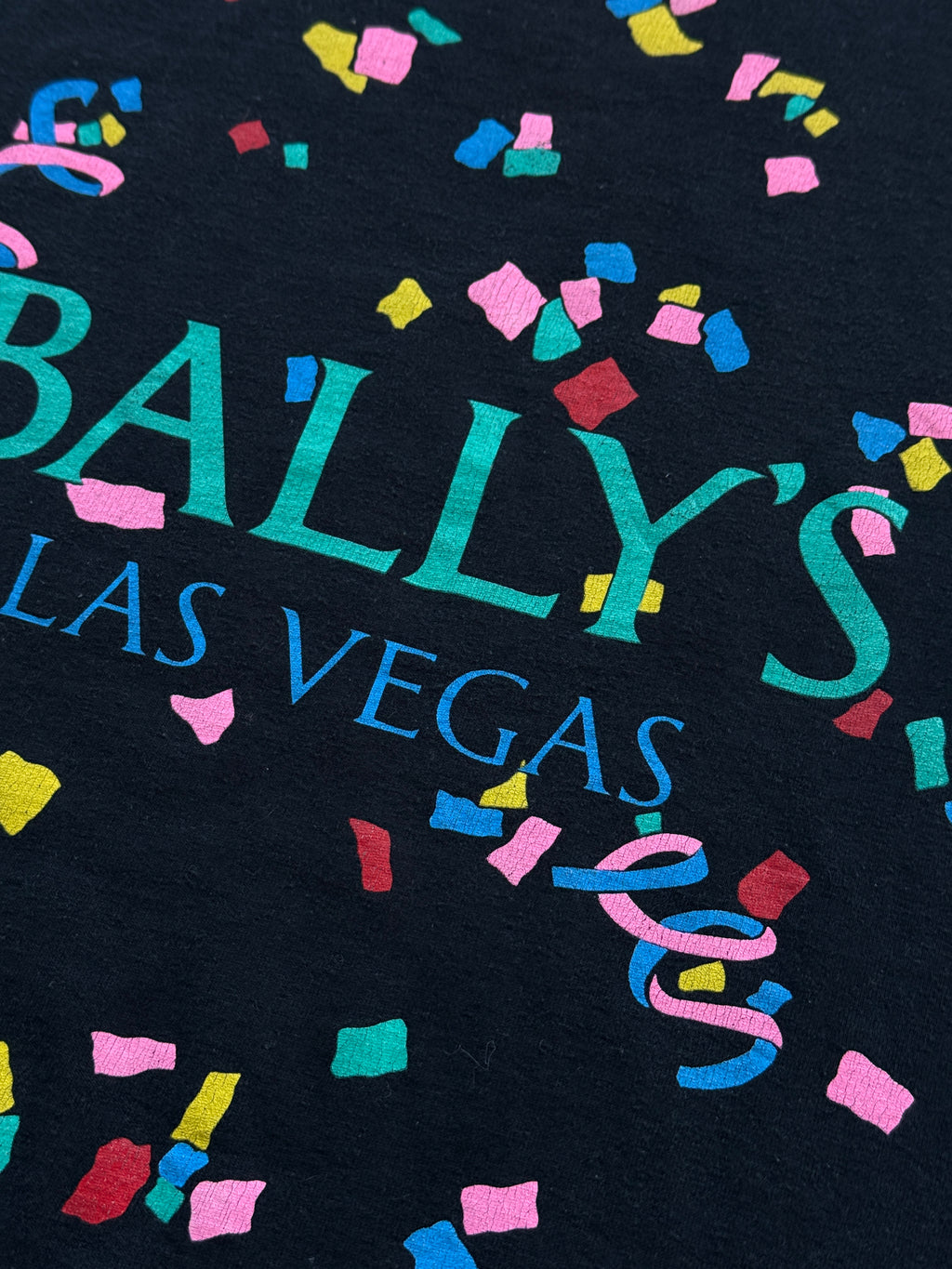 Black Bally's Las Vegas Casino 90's Vintage Single Stitch T-Shirt - Large