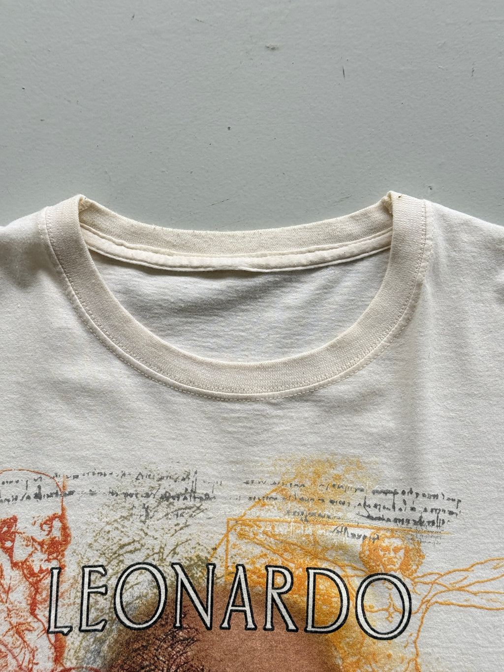 Cream Leonardo DaVinci 00's Vintage Tourist Graphic T-Shirt - XL