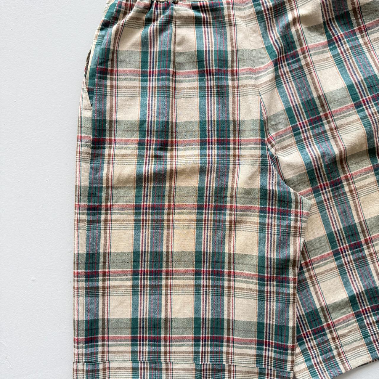 High-waisted Striped Cotton Michelle Boyard 80’s Cargo Shorts - 28"