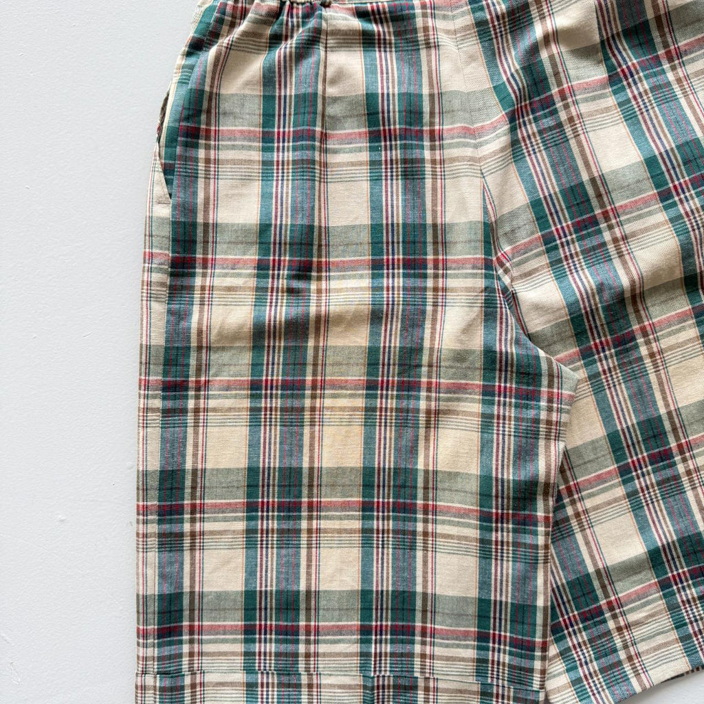 High-waisted Striped Cotton Michelle Boyard 80’s Cargo Shorts - 28"