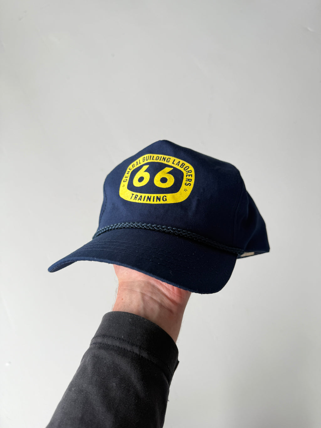 Navy Blue Laborers Training Vintage Cotton SnapBack Trucker Cap