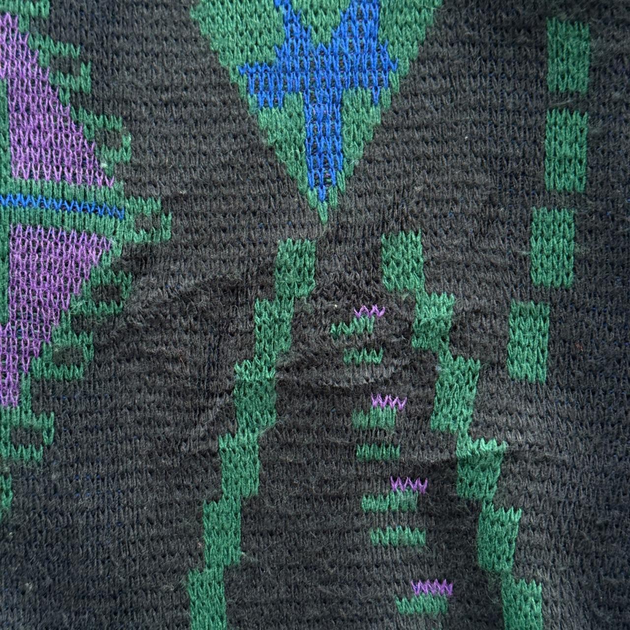 Navy Blue Woollen 90’s Vintage Heavy Knit Jumper - Large