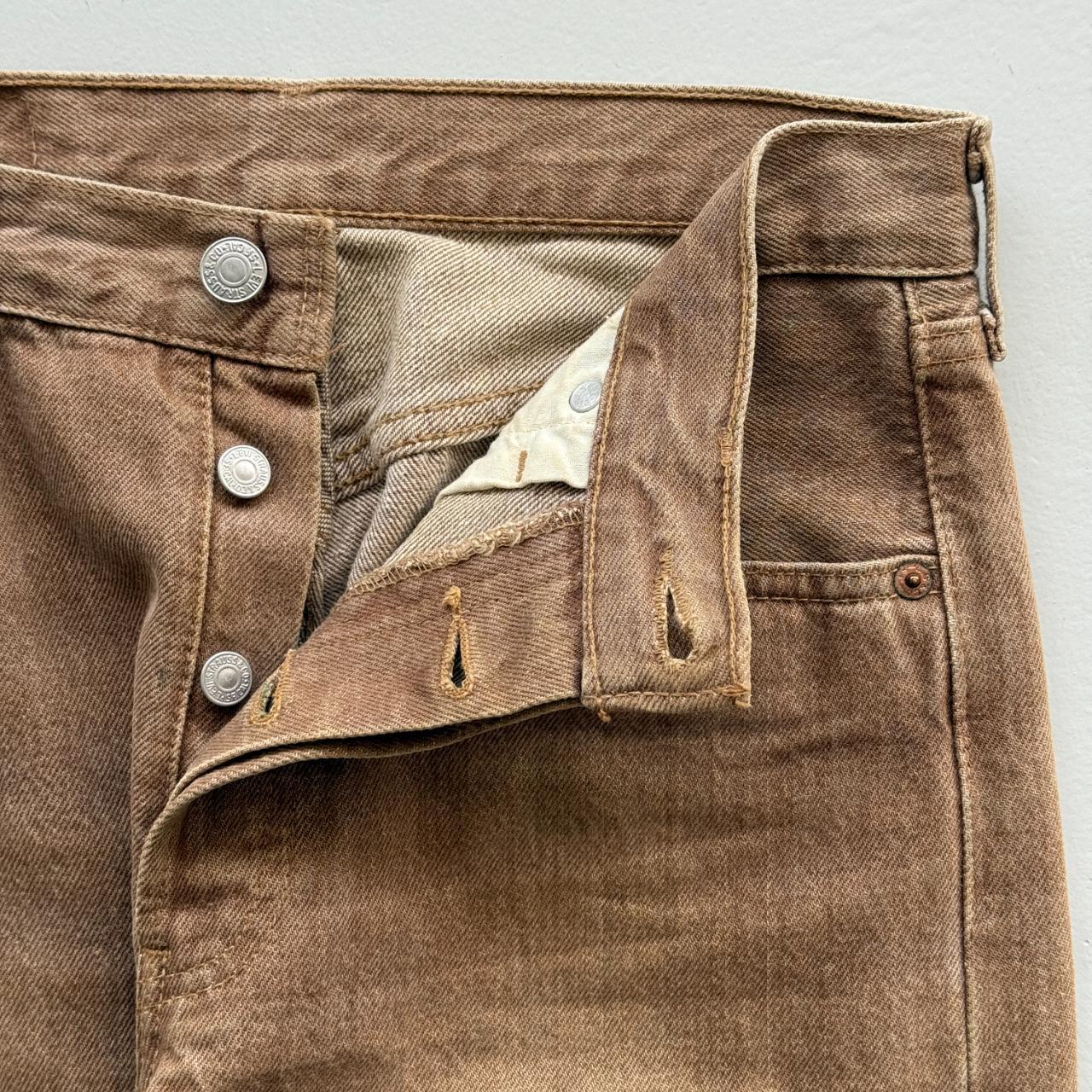 Brown Levi's 501 Denim 90's Vintage Jeans - 28” x 29”