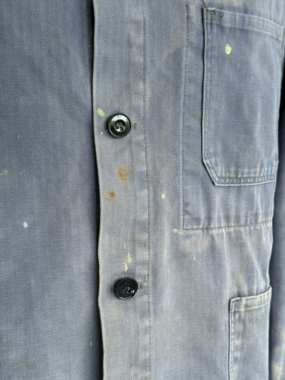 Thrashed Blue Pionier Vintage Workwear Chore Jacket CH497 - Medium