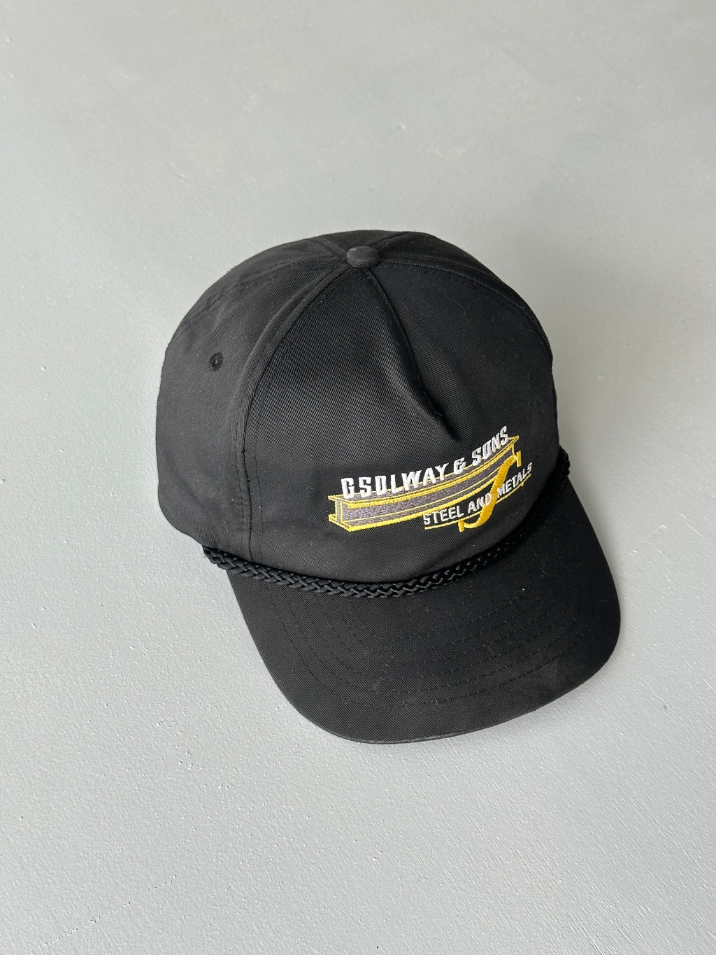 Black Steel and Metal 90's Vintage SnapBack Trucker Cap