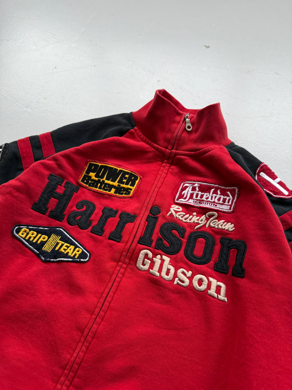 Red Harrison Dare Devil Vintage 90's Zip Up Sweatshirt - Medium