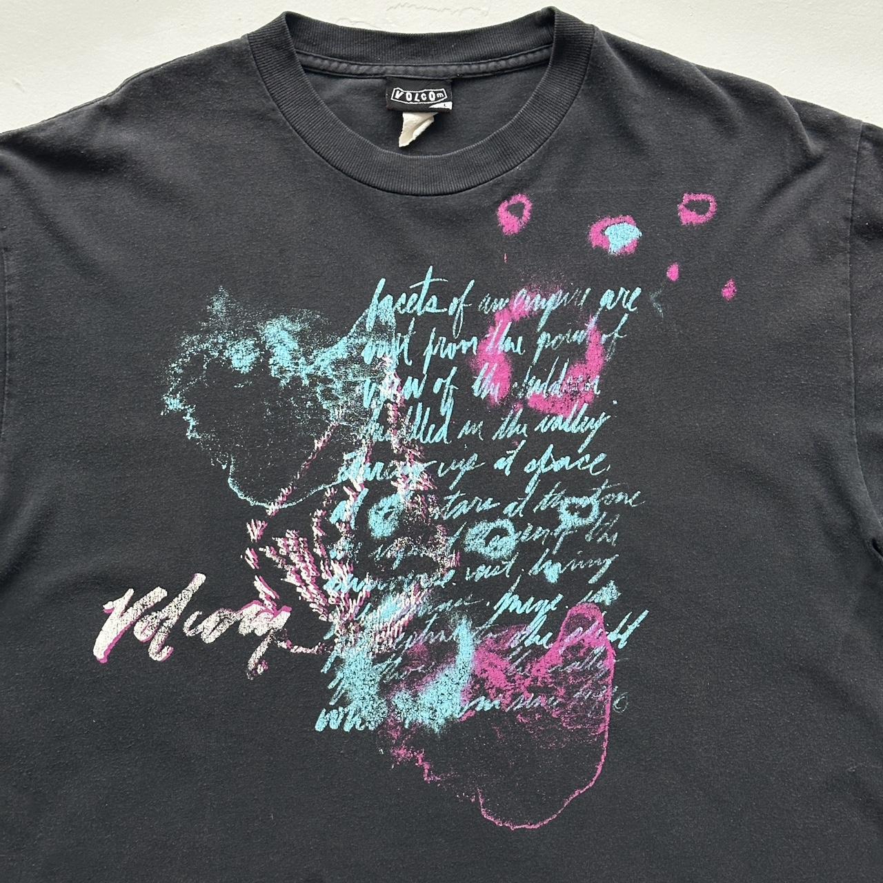 Black Volcom Y2K 00s Vintage Graphic T-Shirt - Large