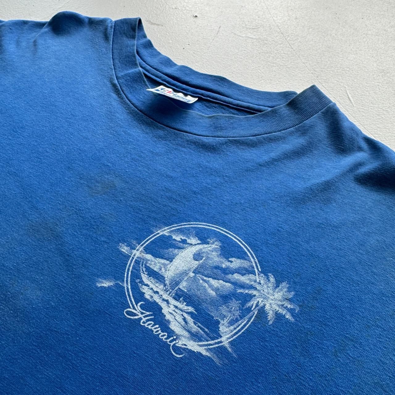 Blue Hawaii Tourist Thrashed 90s Vintage T-shirt - XL