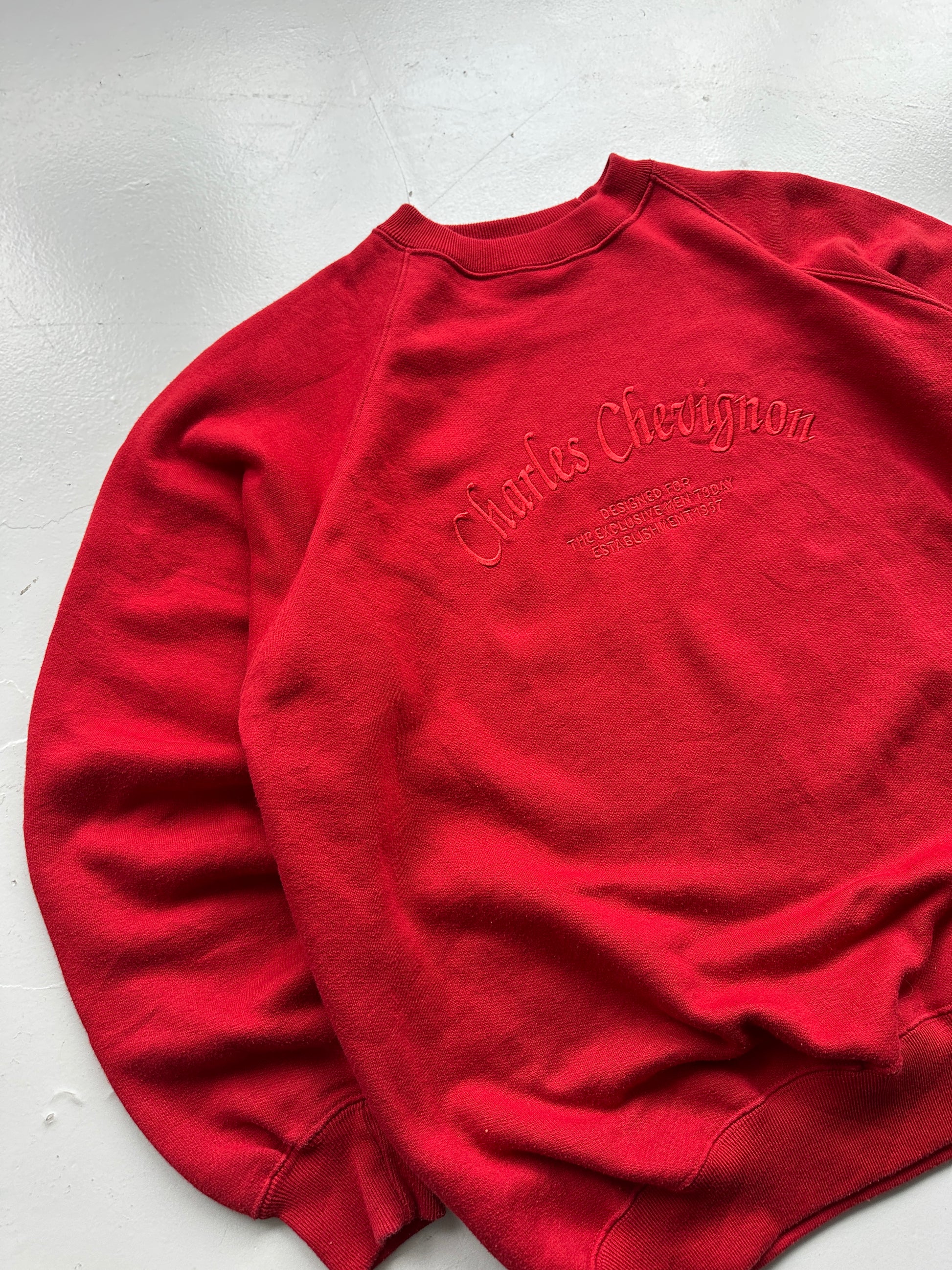 Red Chevignon Vintage Sweatshirt 90's Crewneck - Women's 8