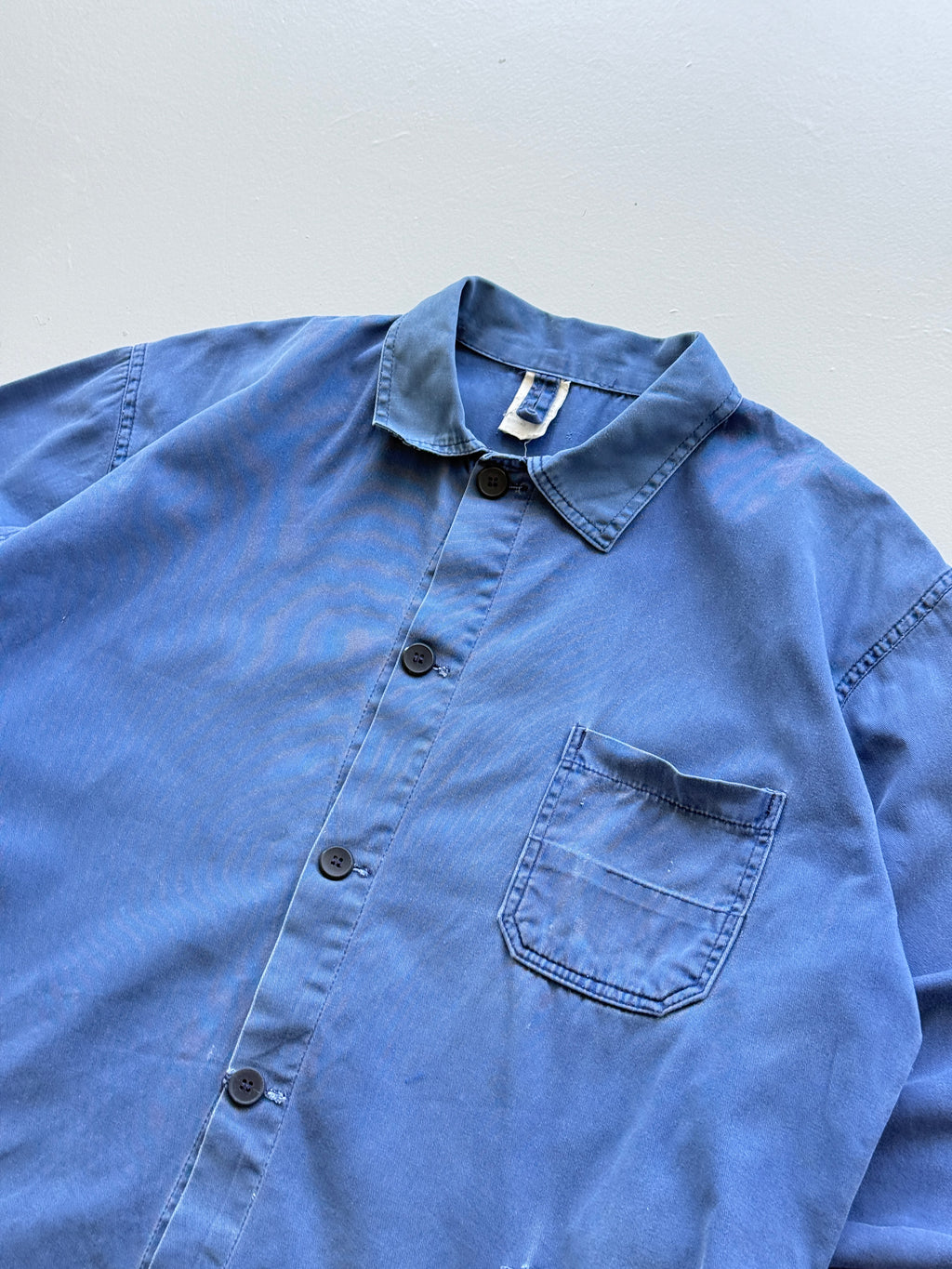 Blue French Vintage Workwear Chore Jacket CH344 - Large
