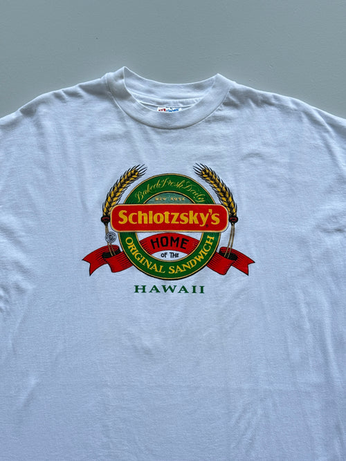 White Hawaii Sandwich Bar 90's Vintage Single Stitch Graphic T-Shirt - XL