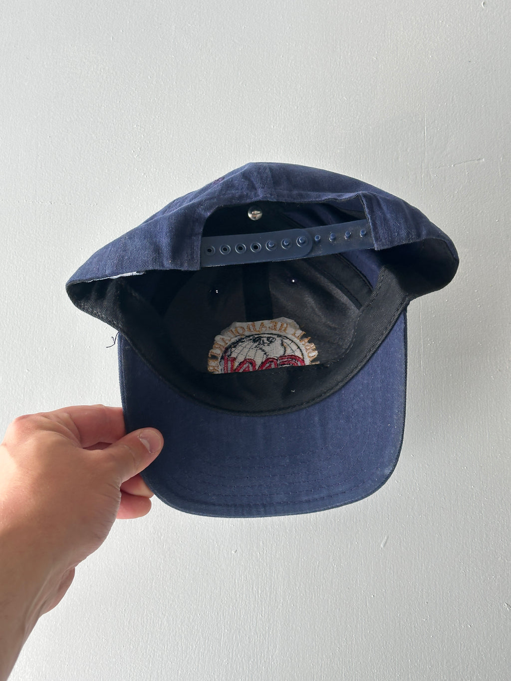Navy CNN Global Headquarters 90's Vintage SnapBack Trucker Cap