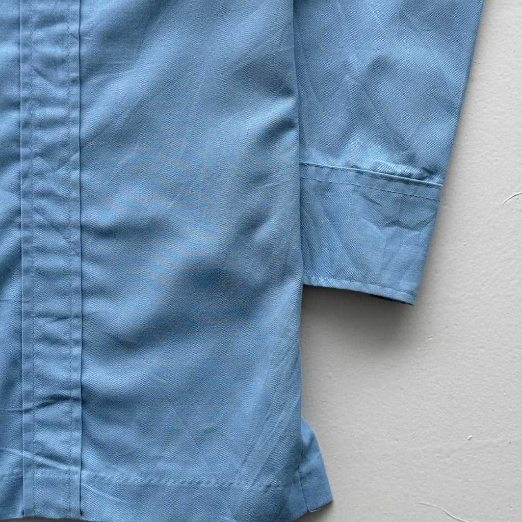 Light Blue Lightweight 70's Western Camp Collar Shirt - XL