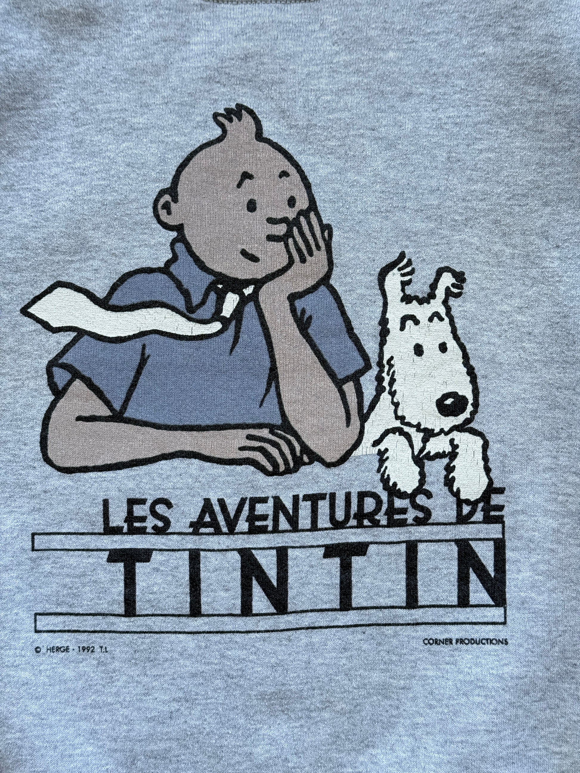 Les Aventures de Tintin 1992 Vintage Graphic Sweatshirt - Medium