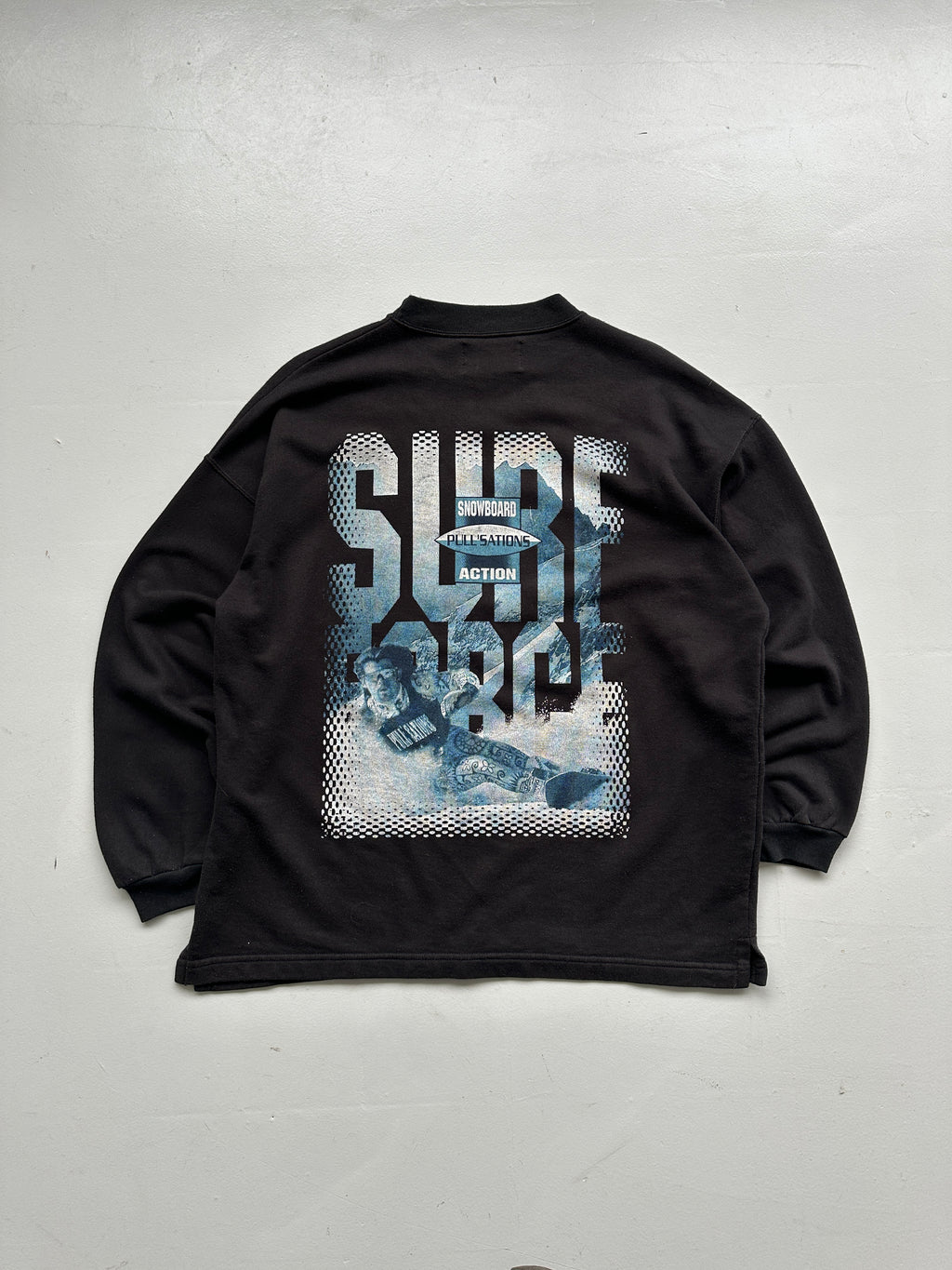Black Snowboarding 90's Vintage Graphic Sweatshirt Jumper - Large