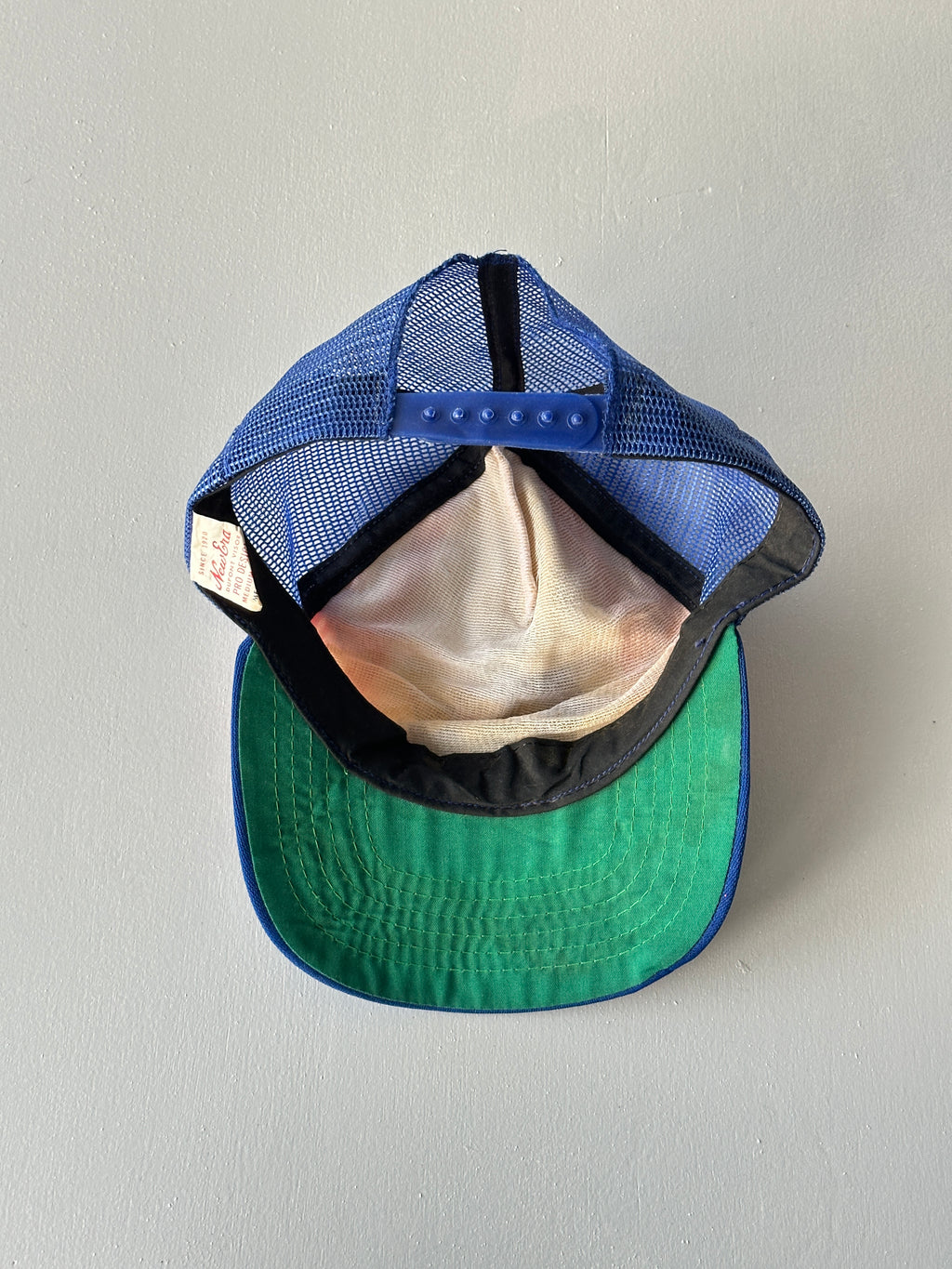 White / Blue UFCW Local 212 80's Vintage Mesh SnapBack Trucker Cap