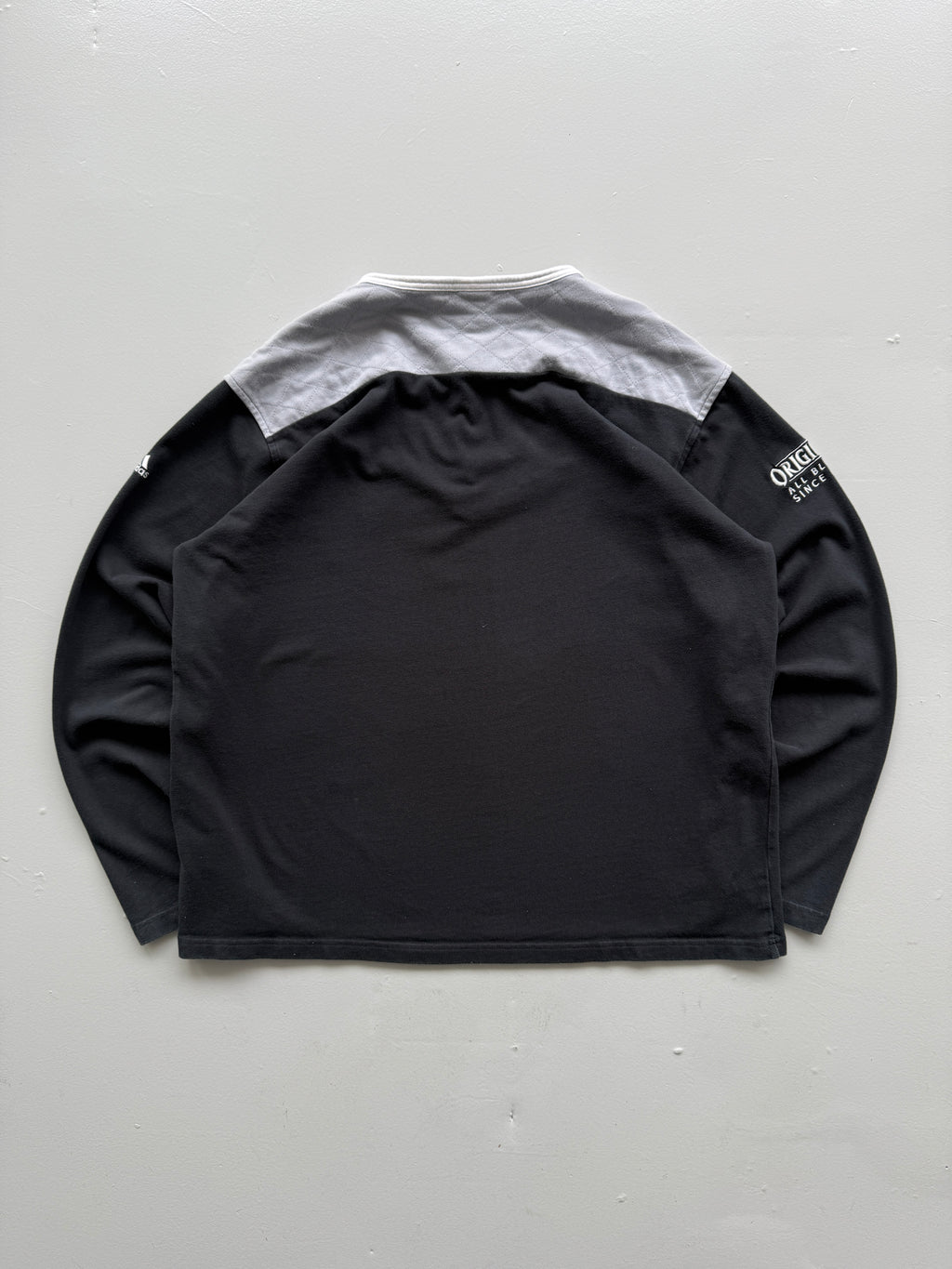 Black Adidas New Zealand 90's Vintage All Blacks Rugby Jersey - XXL
