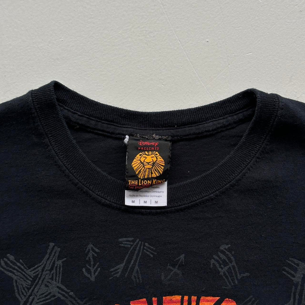 Black The Lion King Broadway Musical 00s Vintage T-shirt - Medium