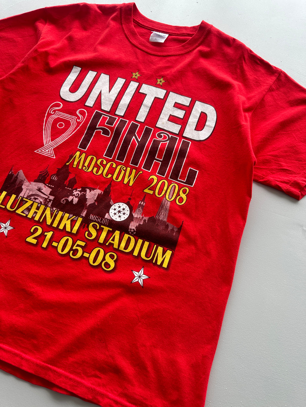 Man United Champions League Final Moscow 2008 Vintage T-Shirt - Large