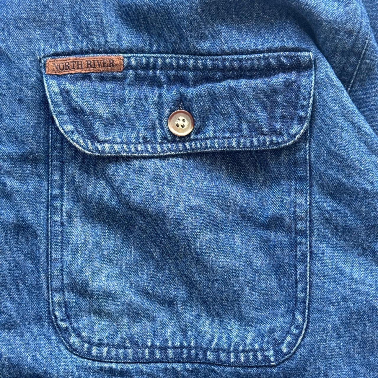 Blue North River 90’s Vintage Blanket Lined Denim Shirt - XL