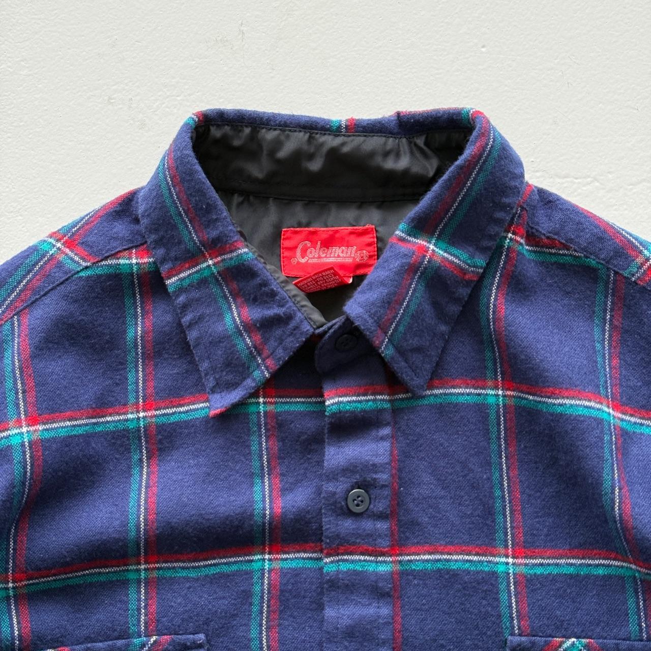 Blue Colman 90’s Vintage Flannel Long Sleeve Shirt - Large