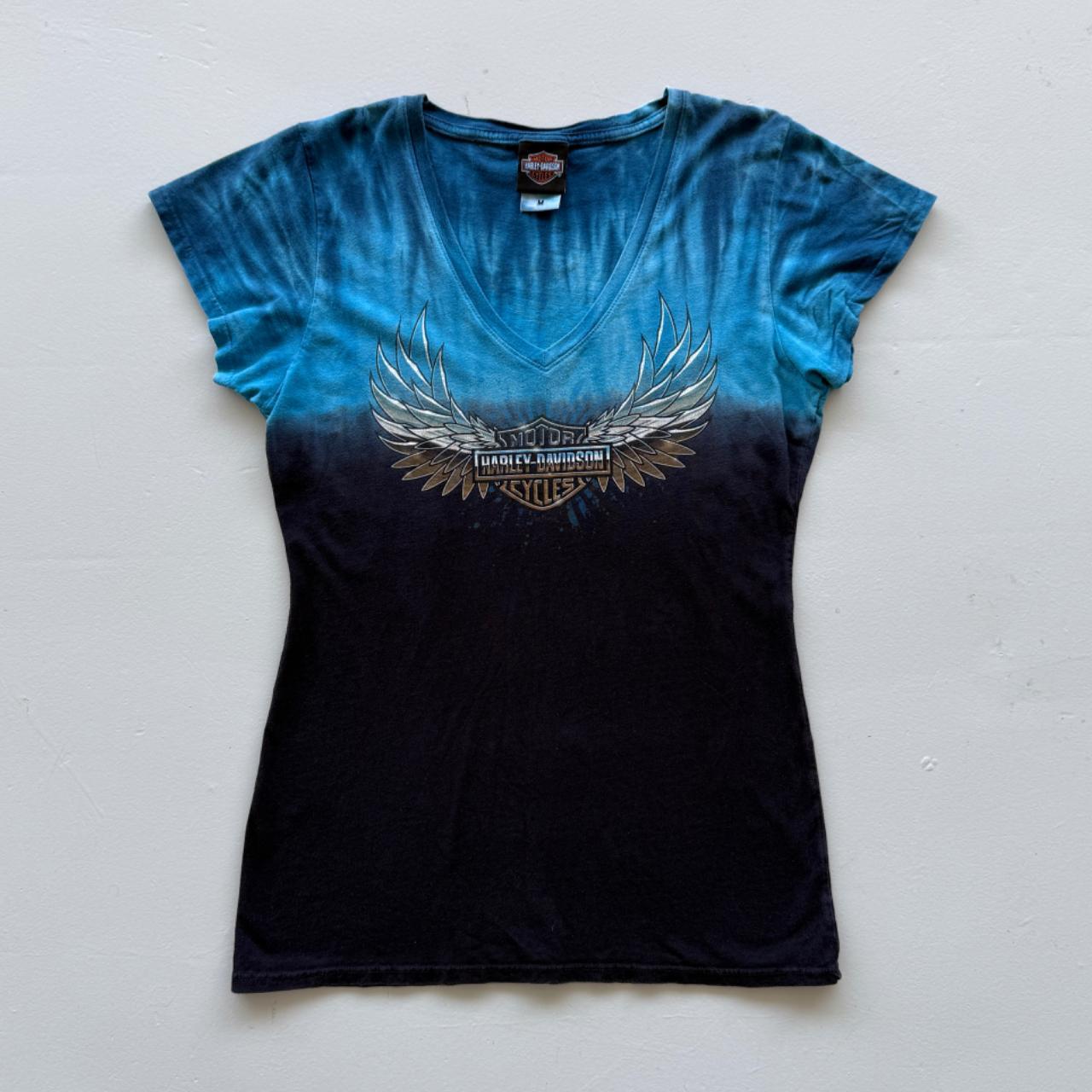 Harley Davidson 00's Y2K Tie-Die T-Shirt - Womens Medium