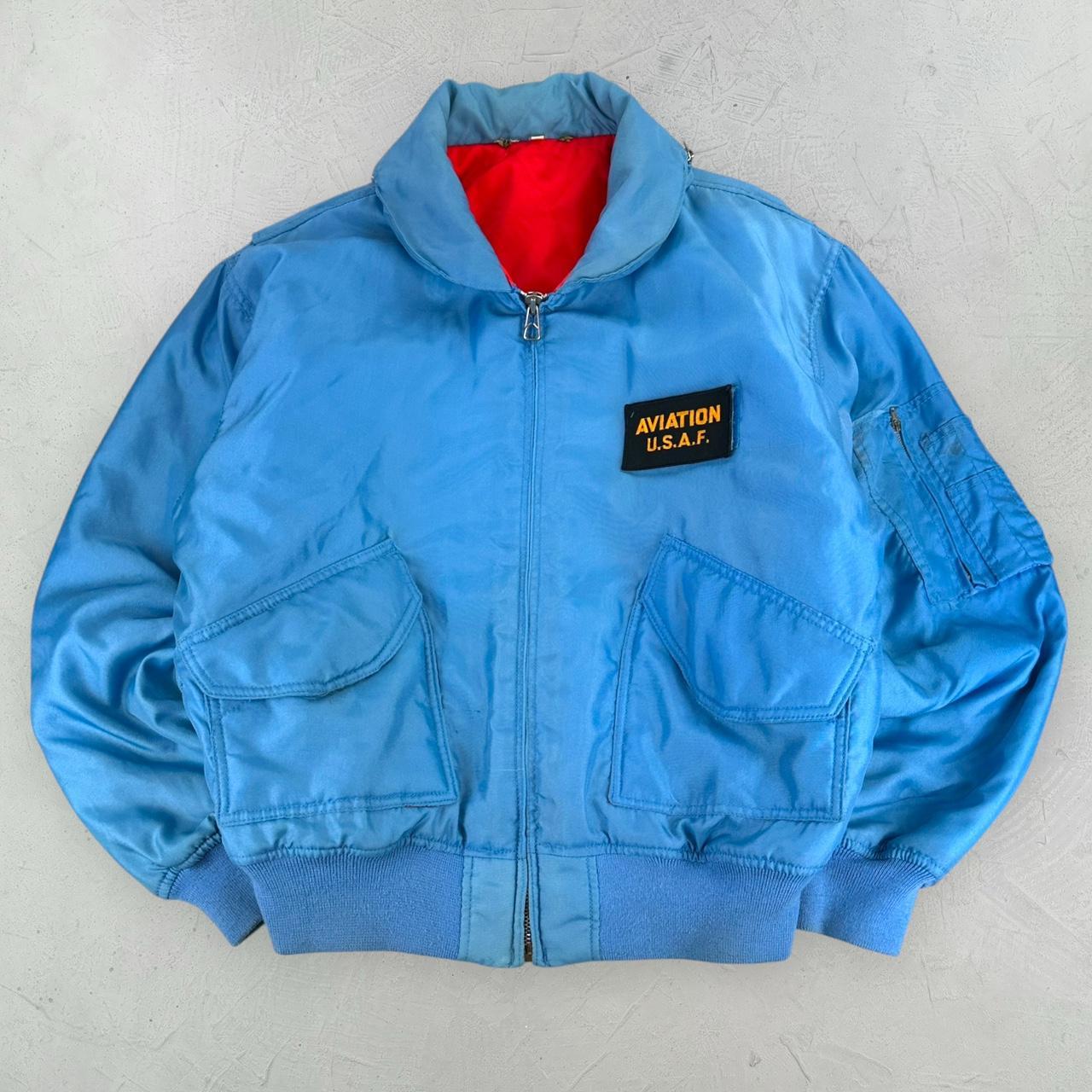 MA2 90s vintage Blue bomber jacket - XL