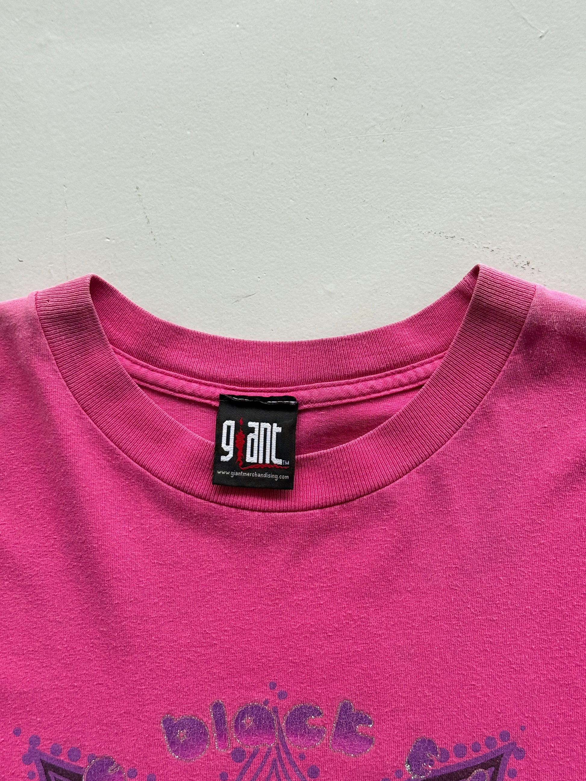 Pink Backstreet Boys 90's Vintage Giant Label Graphic Band T-Shirt - Large