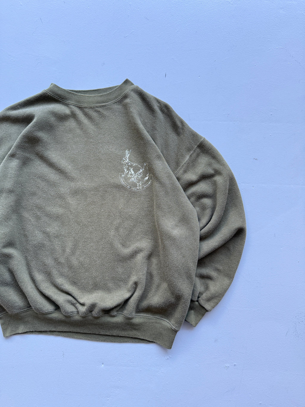 Green Hunting 90's Vintage Sweatshirt Jumper - Small