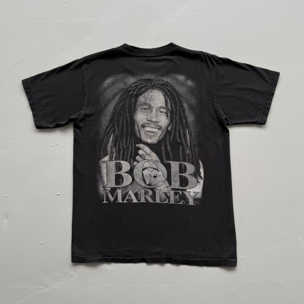 Black Bob Marley 90s Vintage Graphic T-Shirt - Medium