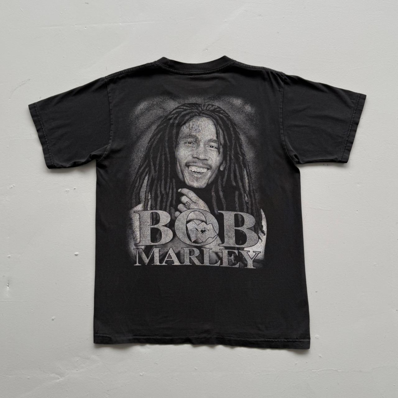 Black Bob Marley 90s Vintage Graphic T-Shirt - Medium
