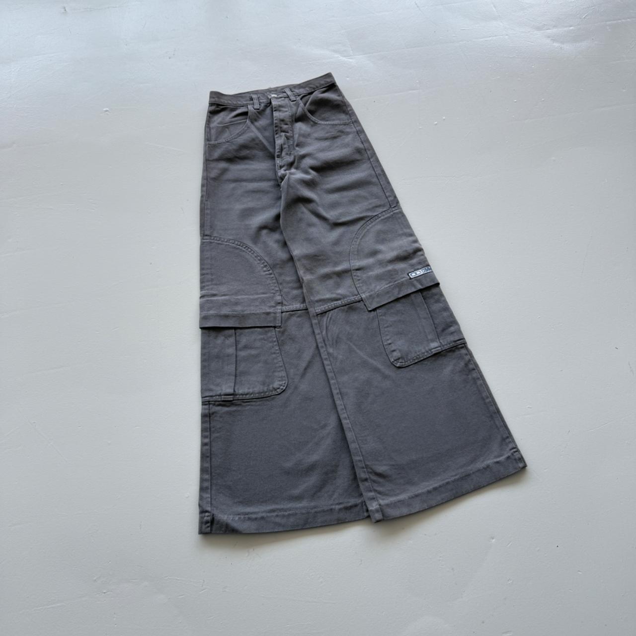 Grey Criminal Damage Cotton Y2K Vintage 00s Wide Leg Cargo's - 26” x 32”