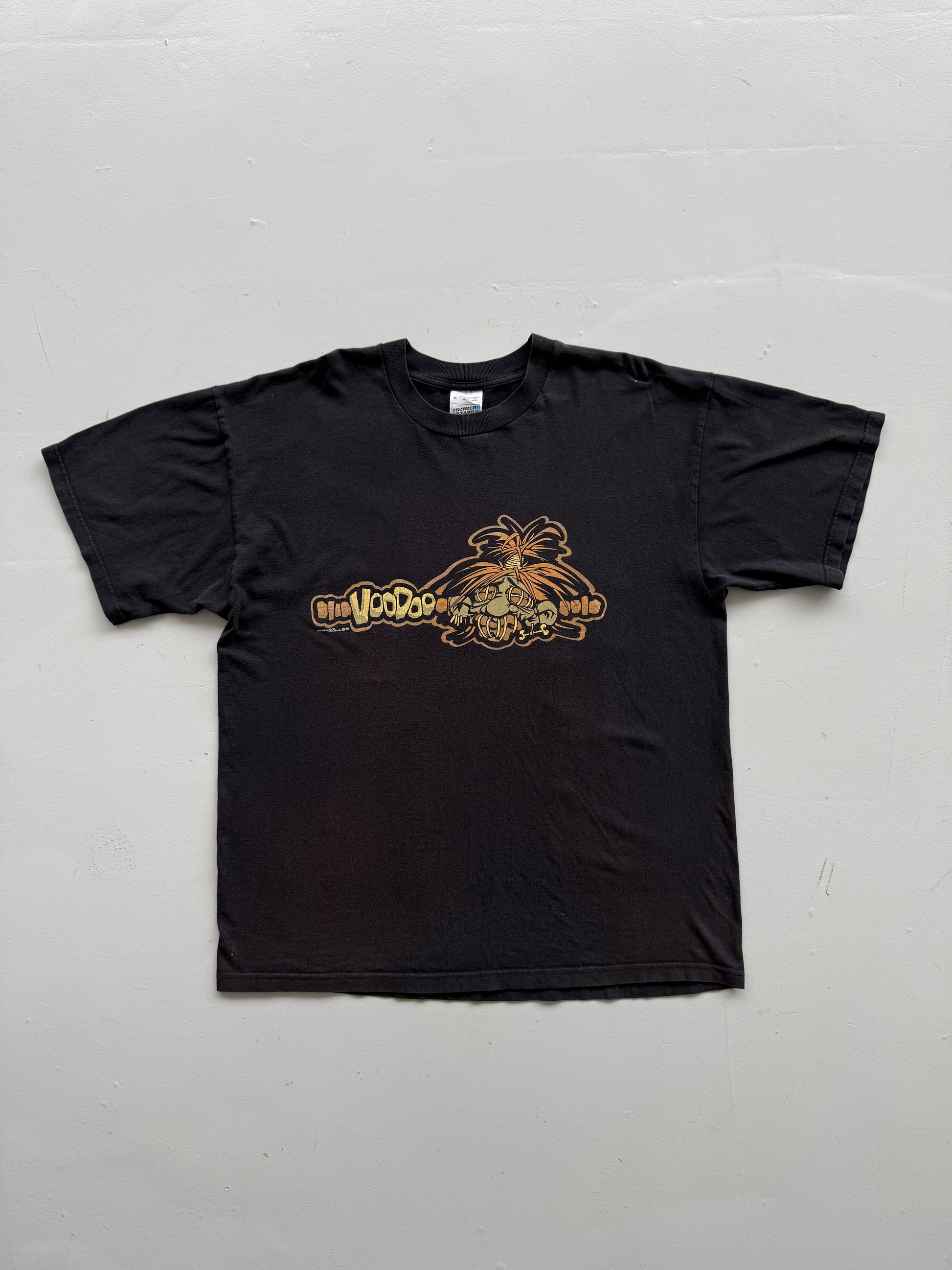 Black Voodoo 90's Vintage Tourist Graphic T-Shirt - XL