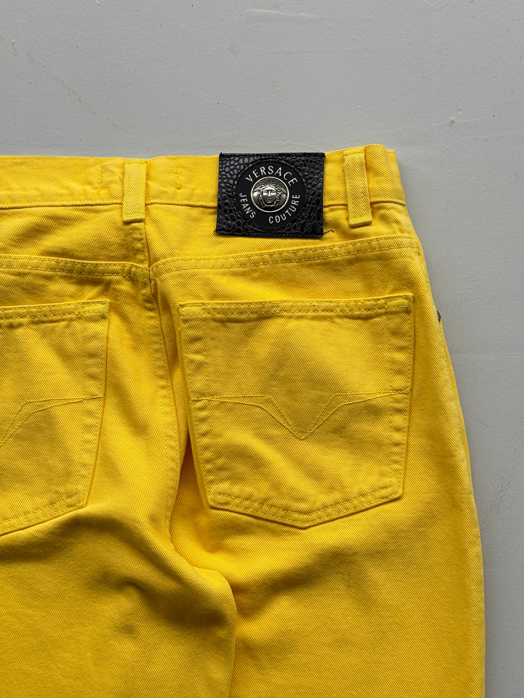 Yellow Versace 90's Vintage Jeans - W32 x L34