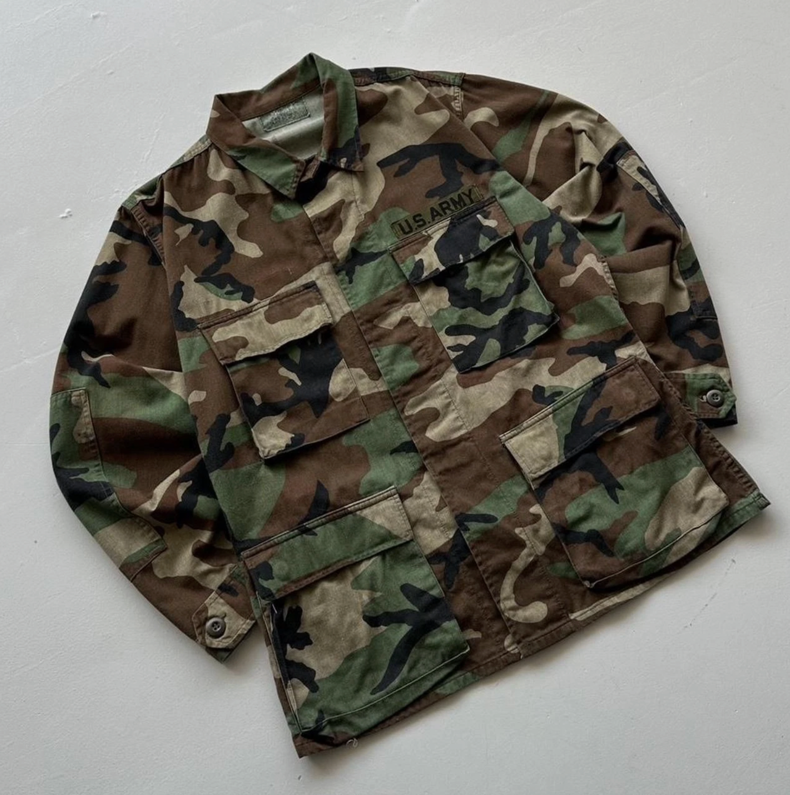 Camouflage US Army 80s/90s Vintage Shirt - Medium