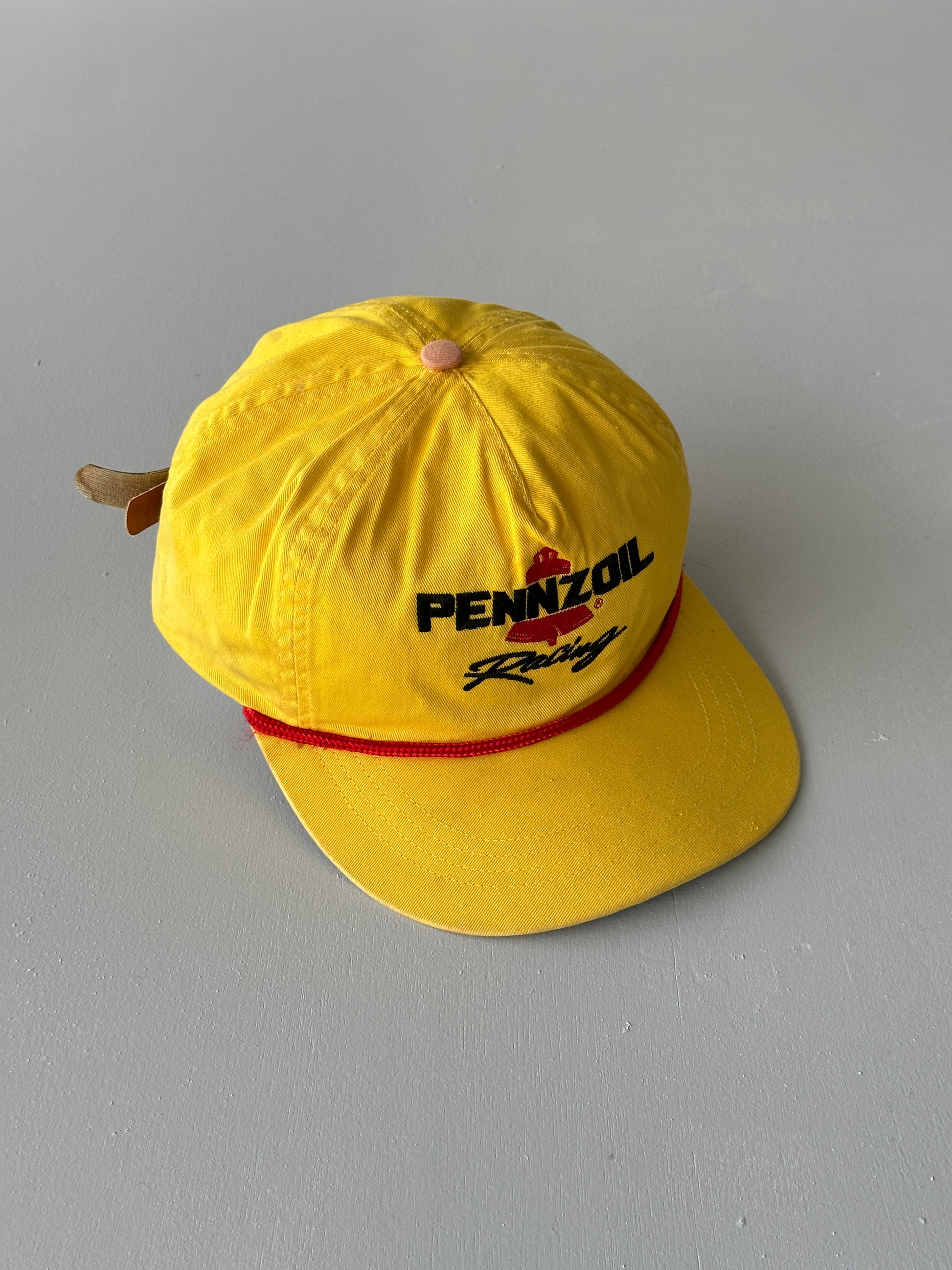 Yellow Pennzoil Racing 90's Vintage SnapBack Trucker Cap